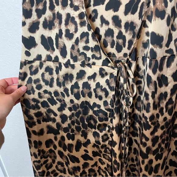 COTTON CANDY LA Leopard Long Sleeve Duster Size L - Picture 4 of 8